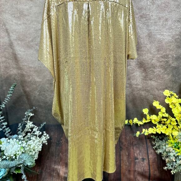 Shavonne Dorsey Silvia Sequin Kimono/Topper - Gold - size L - Picture 12 of 16